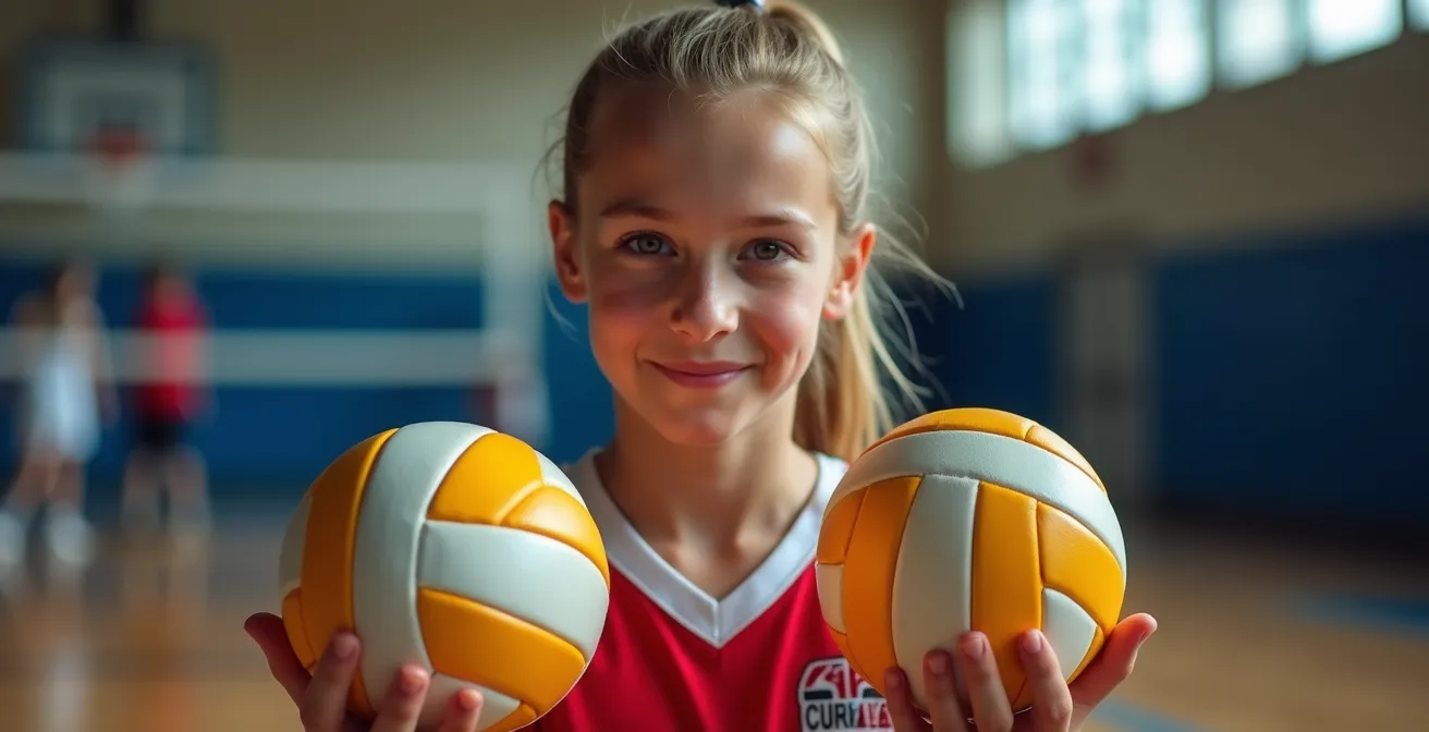 Comparaison visuelle entre ballons de match et d'entraînement pour jeunes joueurs