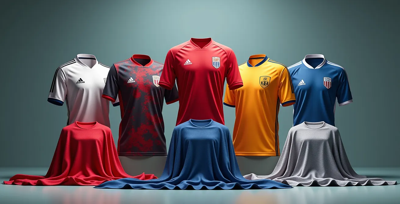 Composition artistique de maillots de clubs élites de volleyball du monde entier