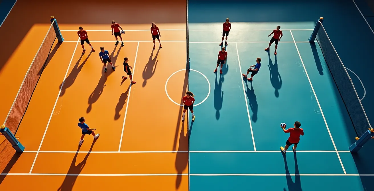 Comparaison visuelle des styles de jeu entre l'Est et l'Ouest européen au volleyball