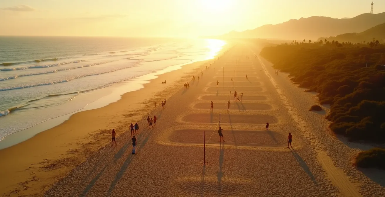 Culture du beach-volley sur les plages brésiliennes formant les futurs champions